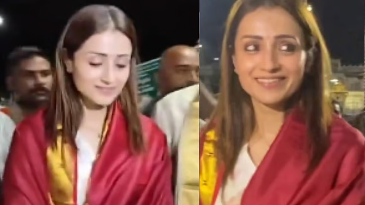 திருப்பதியில் நடிகை திரிஷா சாமி தரிசனம்!