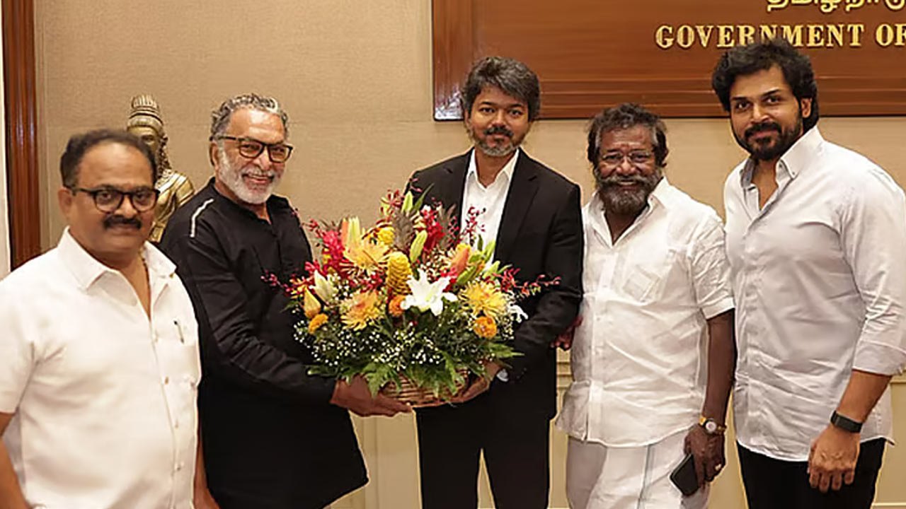 முதலமைச்சர் விஜயை சந்தித்த தென்னிந்திய நடிகர் சங்க நிர்வாகிகள்!